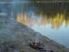 Fire at East Lake for warmth while I was fishing
