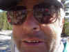 A real nice picture of Bill's nose hair, me in reflection of his sunglasses